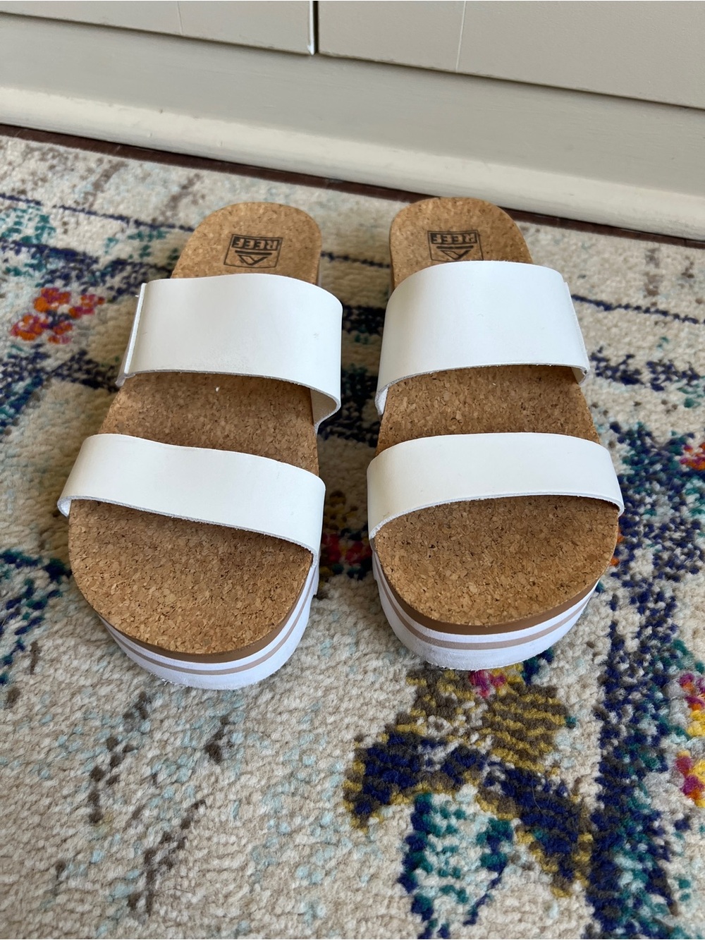 Reef Cushion Vista Hi cloud white Women's Arch Support Sandals size 9 - Picture 3 of 9